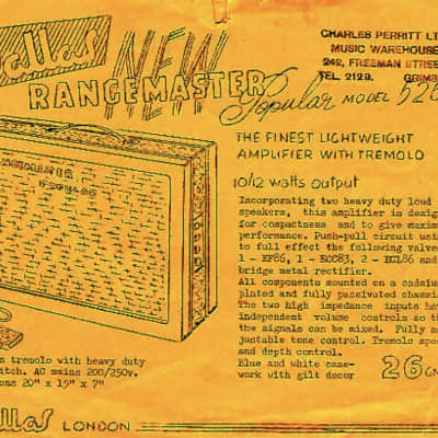 Dallas Rangemaster Popular 526 amp  1960s image 6