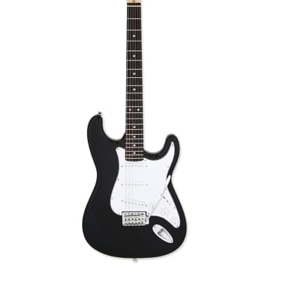 Aria STG-003-BK Pro II STG Series Basswood Body Bolt On Maple Neck6-String Electric Guitar for sale
