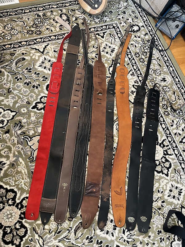 9 leather guitar straps Martin, Fort Bryan, Fretsling, Doctor | Reverb