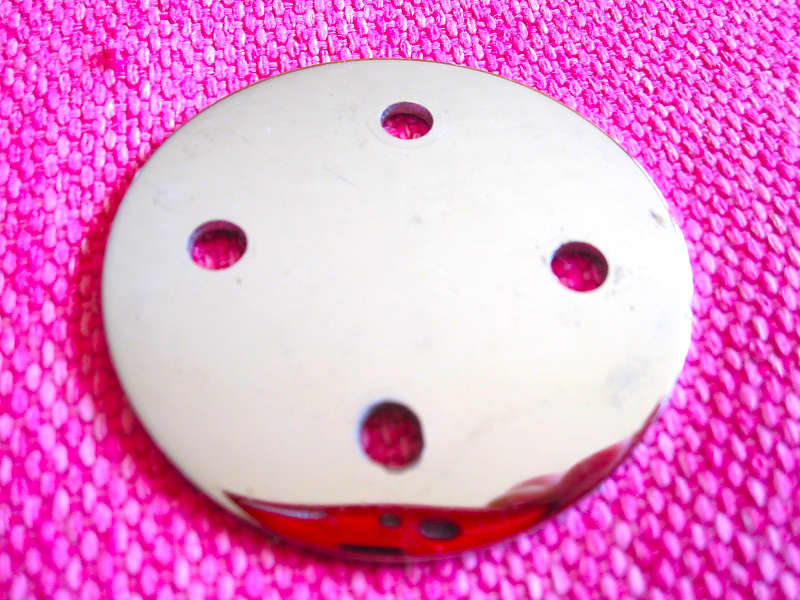 Tom Mount Backing Plate, Chrome - Vintage image 1