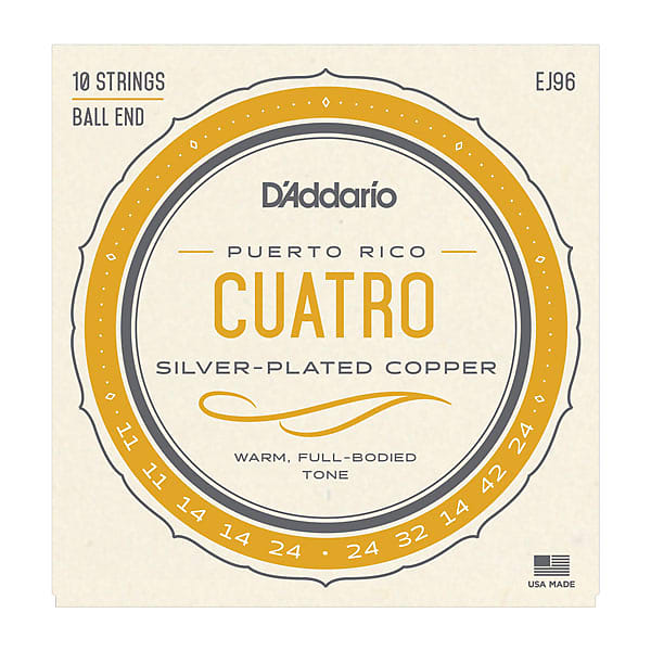D'Addario EJ96 Cuatro-Puerto Rico Strings