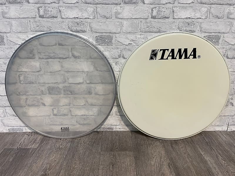 TAMA Power Craft II Bass Drum Heads Skins Set Of 2 22” Reverb UK