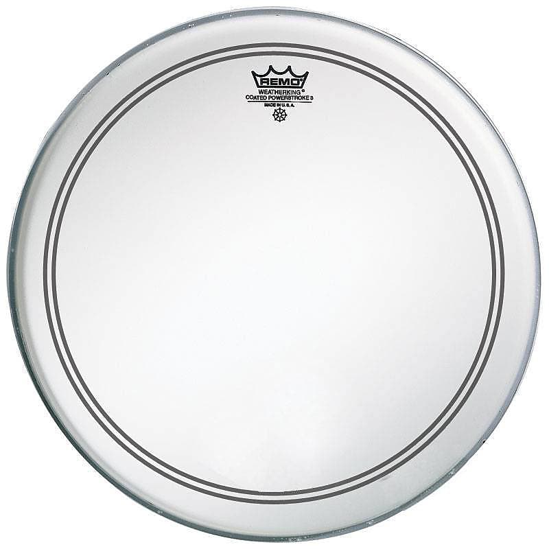 Remo Coated Powerstroke 3 Bass Drumhead w/ 2-1/2'' Impact Patch 20 in image 1