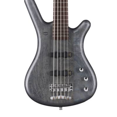Warwick Pro Series Corvette Standard 5 String Bass Guitar - Nirvana Black Transparent Satin image 3