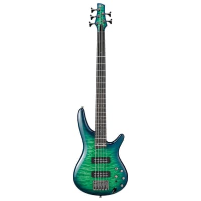 Ibanez SR405EQM 5-String Bass Guitar (Surreal Blue Burst) for sale