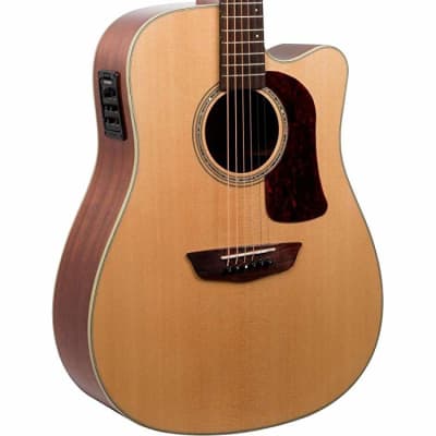 Washburn HD100SWCEK Heritage 100 Series Solid Wood Spruce Mahogany Cutaway Acoustic Guitar w/Case image 2