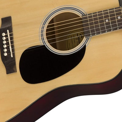 Fender Squier Dreadnought Acoustic Guitar - Natural w/ Hard Case image 5