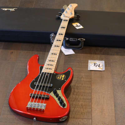 Sire Marcus Miller V7 Vintage Alder 5-String Bass Bright Metallic Red + Fender Case image 1