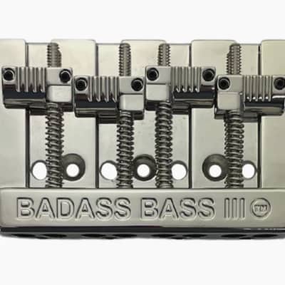 Nickel Badass III Bass Bridge for String Thru Fender P/Jazz Bass® BB-3343-001 for sale