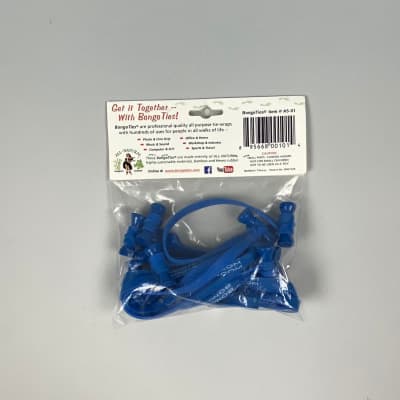 BongoTies Handy 5" Cable Ties, 10-Pack, Blue image 2