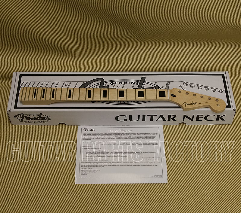 099-4552-921 Fender Player Series Strat-Stratocaster Neck Black Block Inlays 22 Med Jumbo Maple image 1
