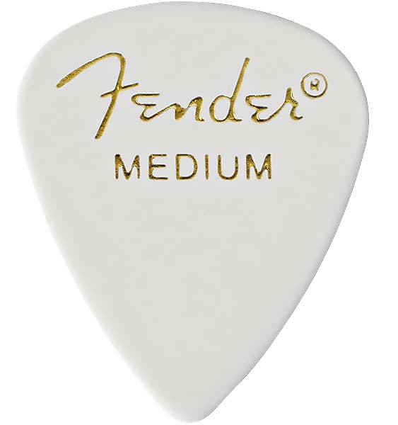 Fender 351 Classic Celluloid Guitar Picks - WHITE - MEDIUM - 144-Pack (1  Gross)