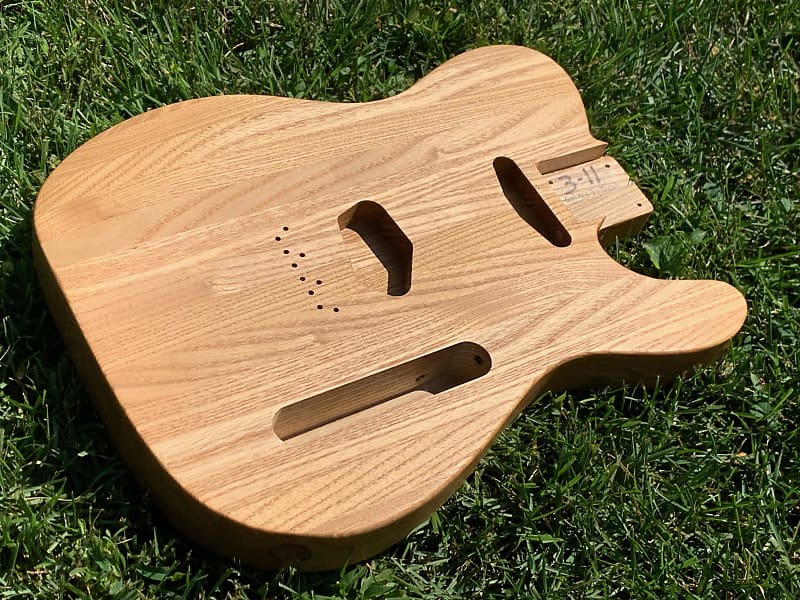 All-Natural Series: Catalpa 1" Strips Tele (Woodtech, USA) Finished in Natural Linseed Oil & Beeswax image 1