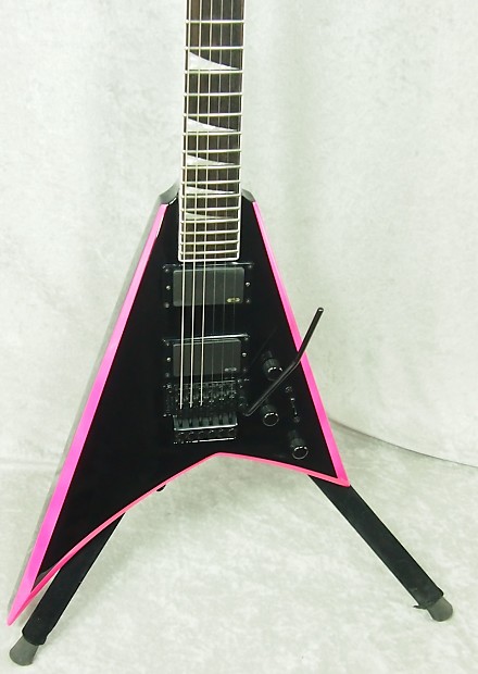 NEW! Jackson X Series Rhoads RRXMG electric guitar in black with pink  stripes