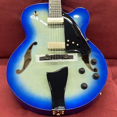 Ibanez Contemporary Archtop AFC155 Hollow Body Electric Guitar 2017 - Jet Blue Burst with Case image 6