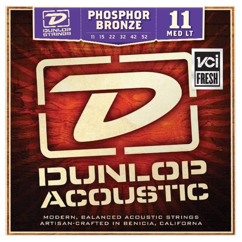 Photos - Strings Dunlop Phosphor Bronze Acoustic  Med-Light 1152 new 