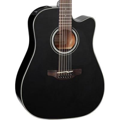 Takamine GD30CEBLK-12 String Dreadnought Cutaway Acoustic-Electric Guitar Black image 1
