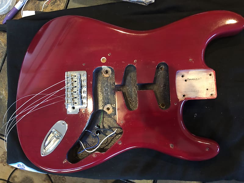 Fender Highway One Stratocaster body w/tremolo, Crimson red Reverb