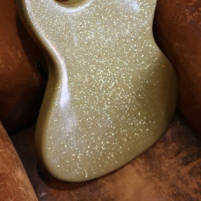 Guitare Type Mosrite "Discoramones" Philippe Dubreuille Gold Sparkle 2020 image 9