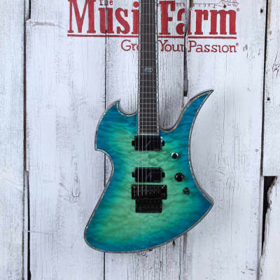 BC Rich Mockingbird Extreme Series Electric Guitar with Floyd Cyan Blue Finish image 2