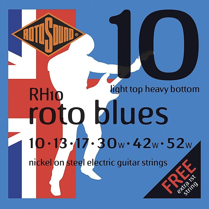 Rotosound RH10 Roto Blues Electric, Light Top/Heavy Bottom, 10-52 image 1