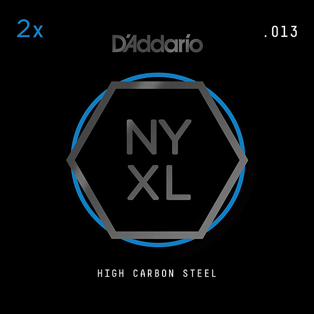 D'Addario NYXL 2-Pack Plain Steel Guitar Strings .013 image 1