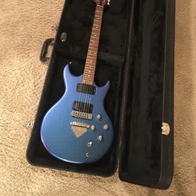 Ibanez Musician MC-100 custom electric guitar made in Japan 1977 in custom Nascar Metallic blue / purple with hard case image 2