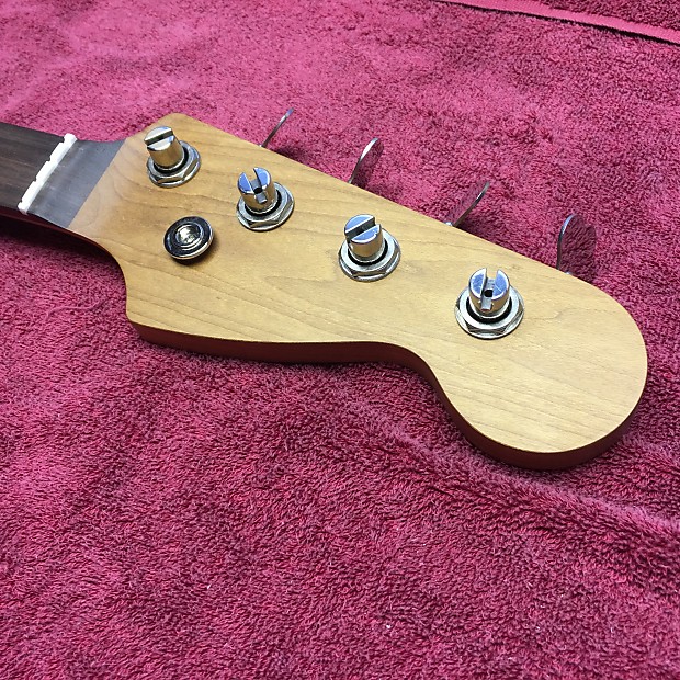 Warmoth Roasted Maple Jazz Bass Neck Hipshot USA Tuners Rosewood for Fender J Jazz P Precision