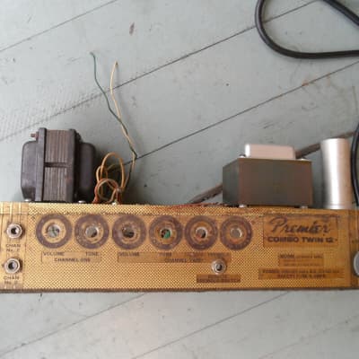 Vintage 1950's  Premier Twin 12 tube Amplifier Chassis project for sale
