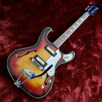 c.1967- Firstman/Liberty SC-2/SE-26V MIJ Vintage Hollow Guitar  “Sunburst” image 2
