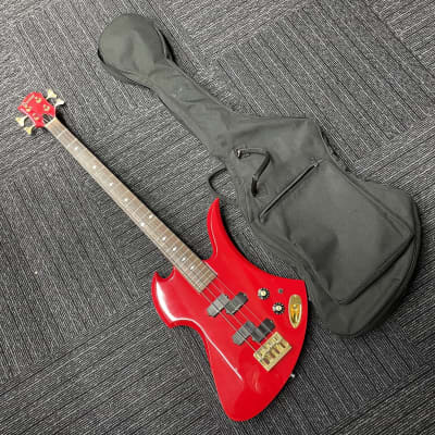 BURNY 1990's MB-95Y Neckthrough Mockingbird Bass (Red) | Reverb