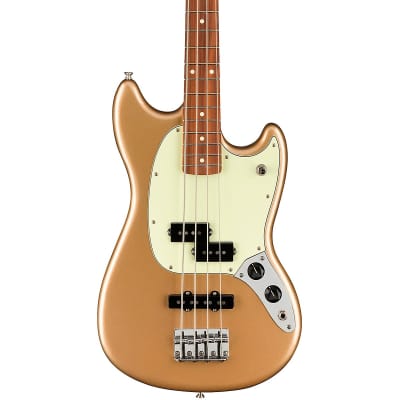 Fender Player Mustang PJ Bass with Pau Ferro Fingerboard Firemist Gold image 1