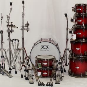 Drumcraft Series 8 Maple 7-pc Drumset in "Redburst" with Hardware -NEW image 15