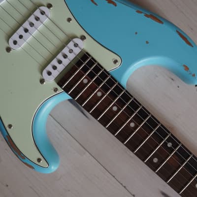 AIO HRS Relic Stratocaster - Sonic Blue image 6