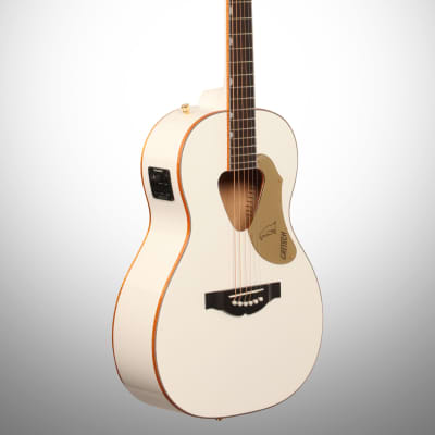 Gretsch G5021WPE Rancher Penguin Parlor Acoustic-Electric Guitar, White image 5