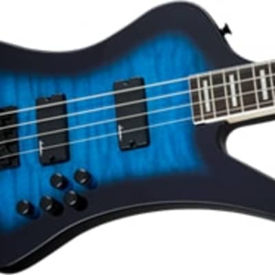 Jackson JS Series Kelly Bird JS3Q - Transparent Blue Burst Bass image 4