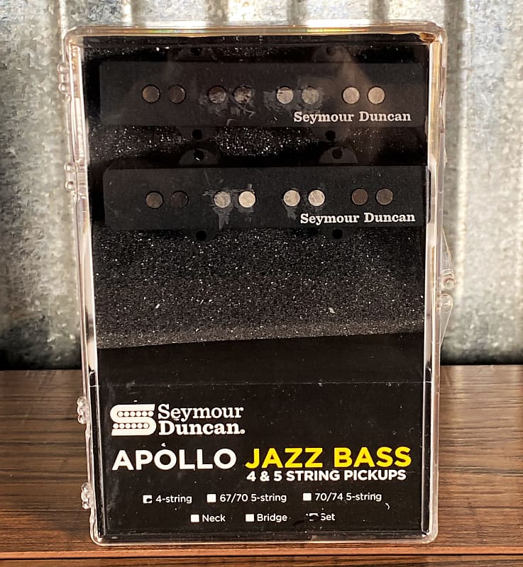 Seymour Duncan Apollo J-Bass 4 String Bass Pickup Set Black image 1