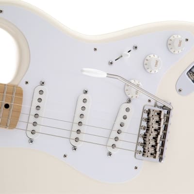 Fender Jimmie Vaughan Tex-Mex Strat Electric Guitar Maple FB, Olympic White image 5