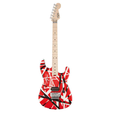 Used EVH Striped Series Electric Guitar - Red w/Black Stripes image 2