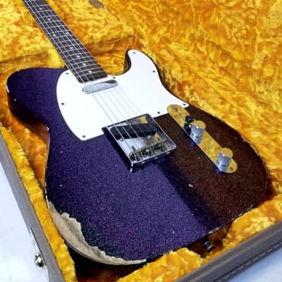 Fender Custom Shop 1960 Tele Relic, Time Machine, Ash Body, AAA Rosewood Fretboard, Magenta Sparkle image 2