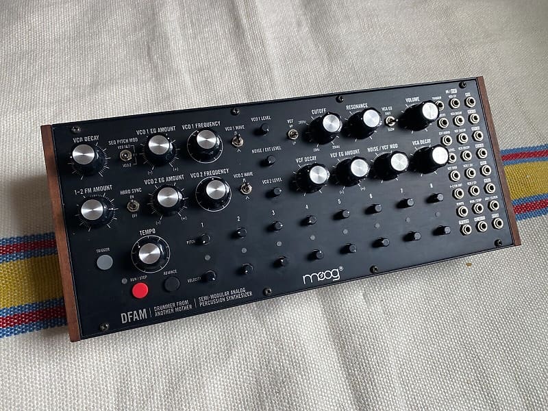 Moog DFAM Drummer From Another Mother Semi-Modular Analog Percussion Synthesizer Black/Wood image 1