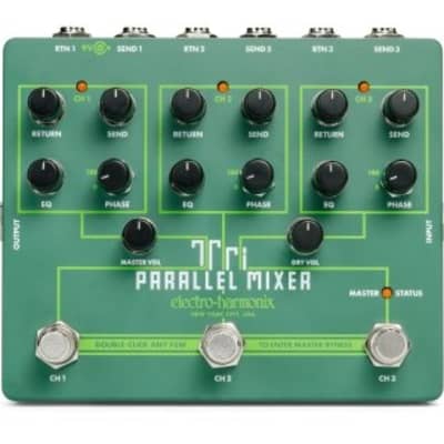 ELECTRO-HARMONIX TRI PARALLEL MIXER PARALLEL FX LOOP MIXER AND SWITCHER 9.6DC-200 PSU INCLUDED image 1