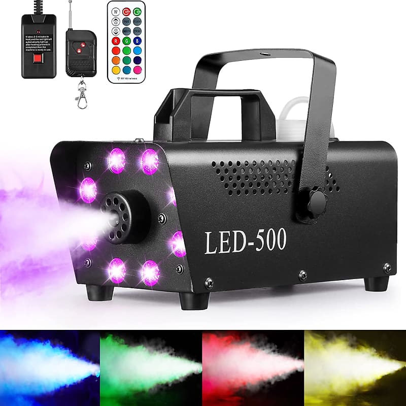 Fog Machine, Smoke Machine With 8 Led Lighting Moder & 12 | Reverb