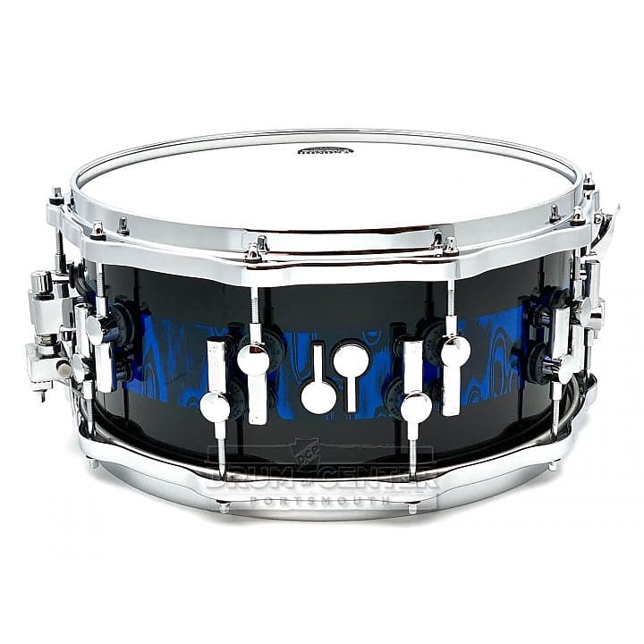 Sonor SQ2 Maple Medium Snare Drum 14x6.5 Blue Tribal Stripes | Reverb