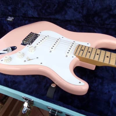 2021 Fender Stratocaster - Shell Pink, Made in Mexico, mint condition, blue Fender Case image 19
