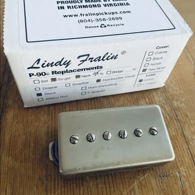 Lindy Fralin Alnico noiseless P90 neck humbucker 2019 raw nickel