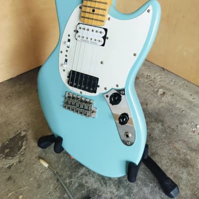 Partscaster Offset Jag-Stang 2000s - full scale - nitro sonic blue image 2