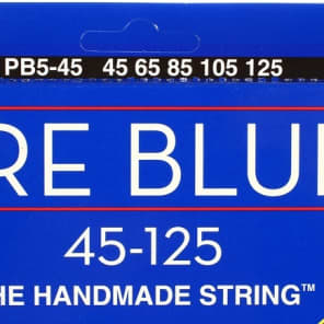 DR Strings PB5-45 Pure Blues Quantum-nickel/Round Core Bass Guitar Strings - .045-.125 Medium 5-string image 3