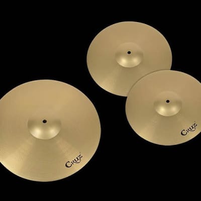 Cruz Basic Series Cymbals Set,  BSET-1418, 14" Hi Hats, 18" Crash / Ride image 4