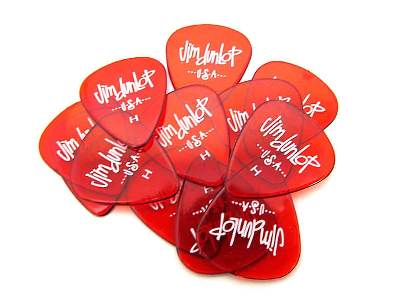 Dunlop Guitar Picks Gels Heavy Red 12 Pack image 1